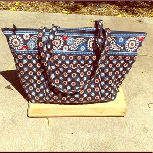 VERA BRADLEY Retired Night Owl XL Tote Bag